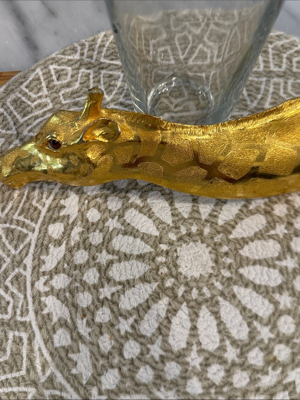 Christopher Ross signed vintage  Gold Giraffe-Accent Belt Accessory
